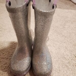 Western Chief Glittered Silver Girls Boots